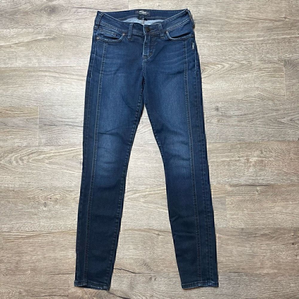 SILVER JEANS Calley Super Skinny Size 26x31 Dark Wash Denim